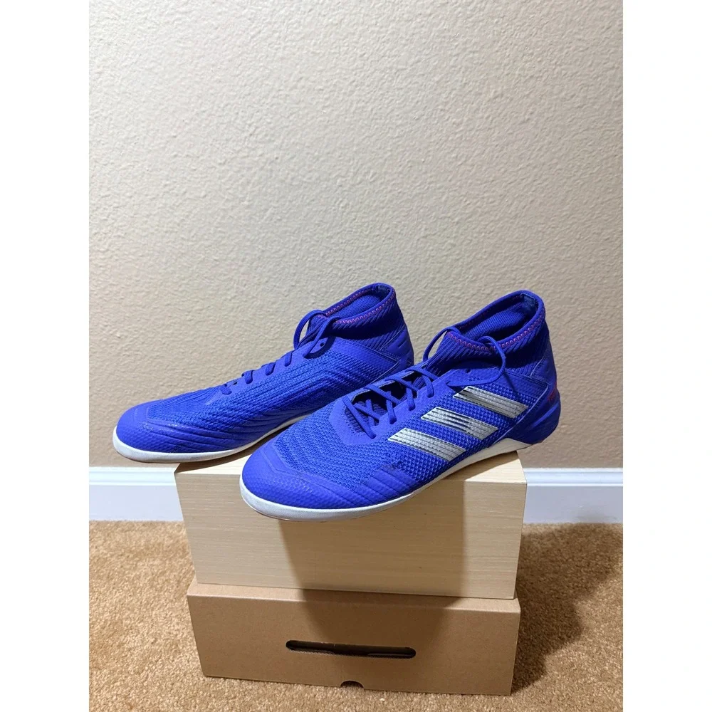 Adidas Predator 19.3 IN Indoor Soccer Shoes‎ Blue Silver Mens G25806